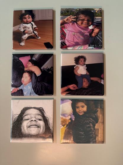6 Custom Photo Magnets - 2.5x2.5 inch